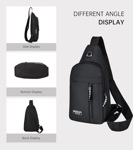 Mens Crossbody Sling Bag Classic Small Sling Backpack for Traveling Hiking Outdoors Daypacks NSDJB01