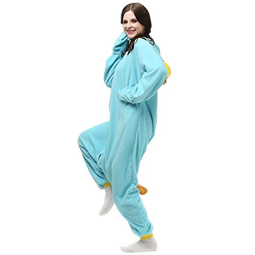 Wishliker Adult Onesie Animal Pajamas Halloween Cosplay Costumes Party Wear Blue