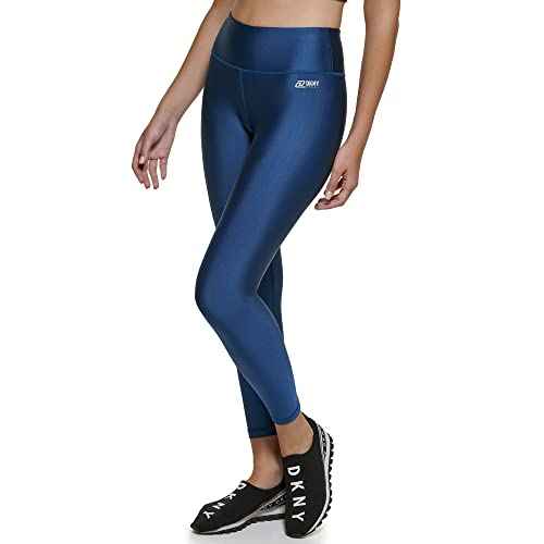 DKNY Womens Satin Shine High Waisted Compression Leggings
