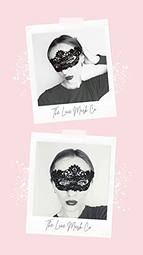 The Lace Mask Co. Luxury Women's Lace Masquerade Prom Halloween Carnival Mask Ball