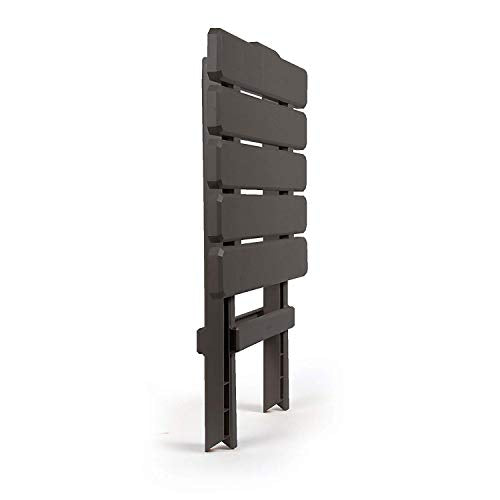 Camco 51885 Charcoal Large Adirondack Portable Outdoor Folding Side Table, Perfect for The Beach, Camping, Picnics, Cookou...