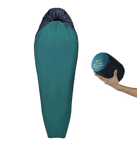 1.25 lbs Sleeping Bag, 68°F-48°F Backpacking Lightweight for Adults, Summer Backpacking Sleeping Sack, Compact Foldable In...