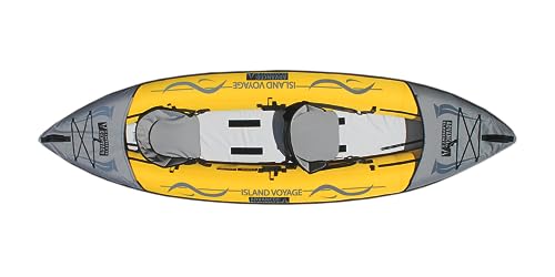 Advanced Elements - Island Voyage 2 Inflatable Kayak - Recreational Convertible Kayak - for 1 or 2 Person - 11 ft - Yellow