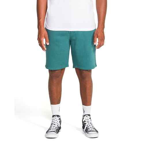 Volcom Mens Elastic Waist SweatShorts with Drawstring ? Fleece Lounge Shorts, Soft Cotton Blend, Relaxed Fit