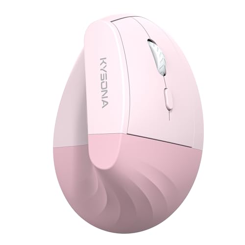 KYSONA EM18 Wireless Ergonomic Vertical Mouse, Ergo Design, Bluetooth Cordless Mouse, Silent Click, 5-Level Adjustable DP...
