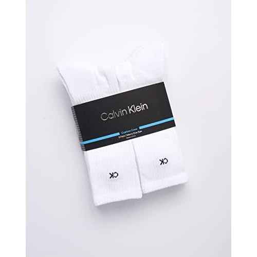 Calvin Klein Mens Crew Socks - 5 Pack Athletic Mid Calf Socks for Men (7-12)