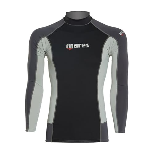 Mares Men's Trilastic Long Sleeve Rash Guard Shirt for Water Sports | UV Protection, Flatlock Stitching Style