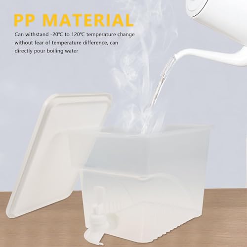 BEWBBAT 3 Pack 1.3 Gallon Fridge Drink Dispenser with Spigot, Leak-proof Plastic Beverage Drink Dispenser Refrigerator Ice...