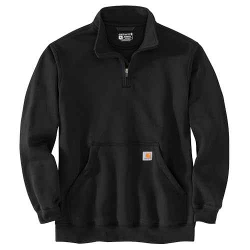 Carhartt Men's 105294 Loose Fit Midweight Quarter Zip Mock Neck Sweatshirt