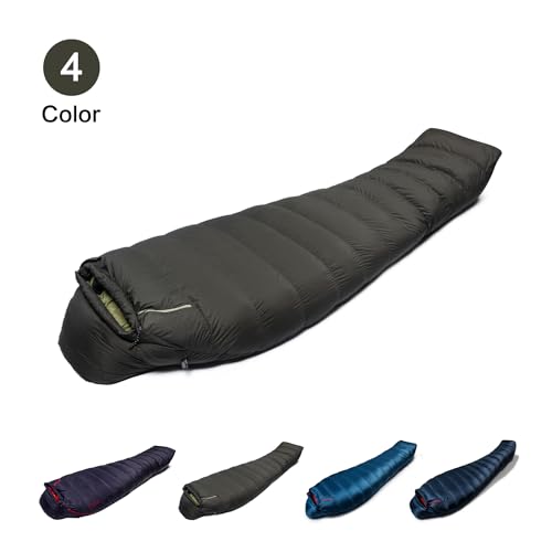 스폰서 광고 - SANSEGAL 초경량 미라 다운 침낭 650 필 파워 덕 다운 수트 10.6°C(32°F) 캠핑 하이킹 배낭여행용