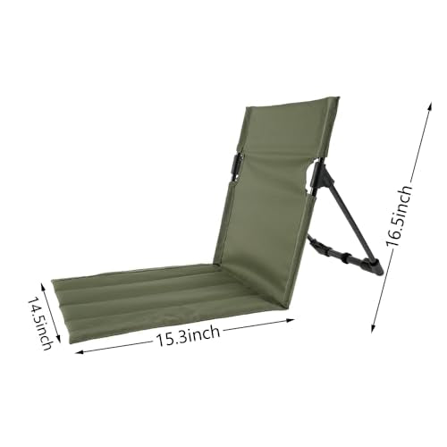 JQlabeit Ultra-Light Folding Camping Chair with Backrest,Outdoors Relaxing Floor Seat for SwimmingPool Beach Lawn Picnic R...