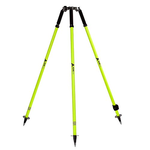 AdirPro 8.5-Foot Carbon Fiber Prism Pole with Adjustable Tip & AdirPro Surveying Tripod for Prism Bundle
