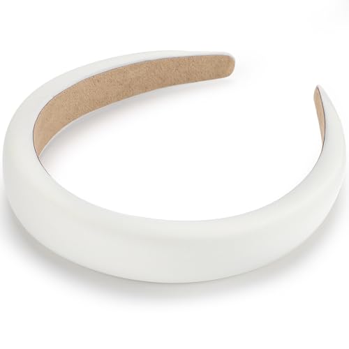 WantGor Padded Headband for Women, Wide Sponge HeadBands Plain Solid Hair Band Hoops Vintage Yoga Head Bands Fashion Elast...