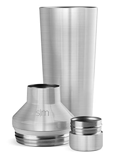 Simple Modern Cocktail Shaker Set with Jigger Lid | Stainless Steel Boston Shaker Insulated Martini Mixer for Mocktails | ...