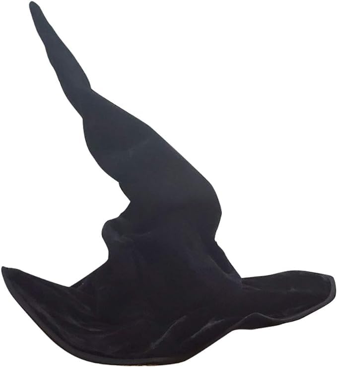Bcaseruy Large Wicked Witch Hat for Women Black Halloween Party Masquerade Cosplay Costume Accessory Adult