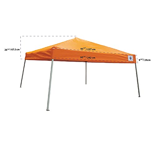 Impact Canopy 10x10 Slant Leg Pop up Canopy Tent Orange-No Sidewall