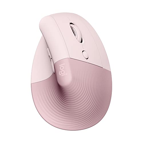 Logitech Lift Vertical Ergonomic Mouse, Wireless, Bluetooth or Logi Bolt USB Receiver, Quiet clicks, 4 Buttons, Compatible...