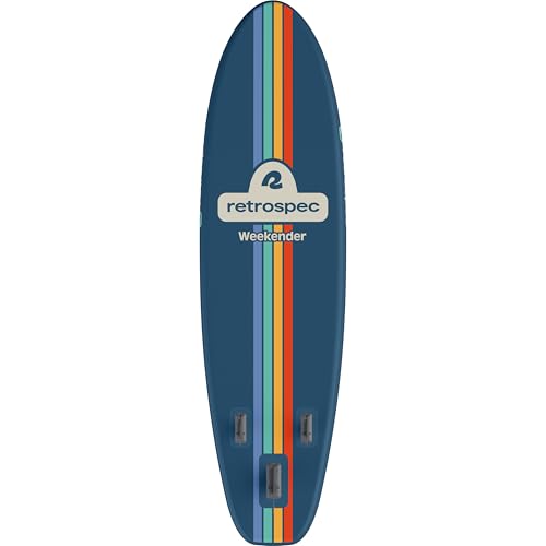 Retrospec Weekender Inflatable Stand Up Paddle Board Includes Paddle, Pump, Travel Bag and Accessories 10’6” Lightweight I...