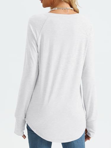 AUTOMET Womens Long Sleeve Shirts Crew Neck Casual Tshirts Fall Fashion Tops Loose Fit Lightweight Y2k Outfits Clothes