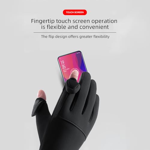 Touchscreen Gloves for Men and Women, Waterproof Winter Gloves, Thermal Insulated with Grip Palm