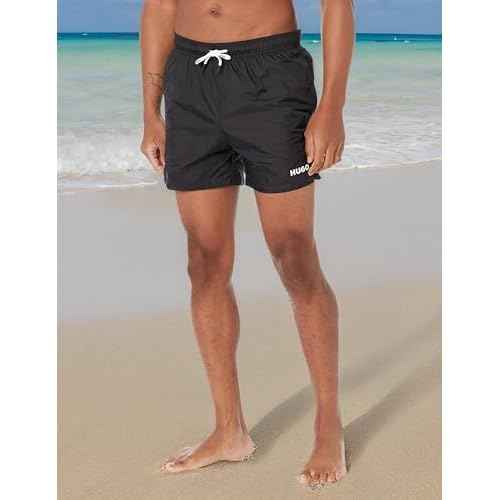 HUGO Mens Reversed Logo Swim Trunks