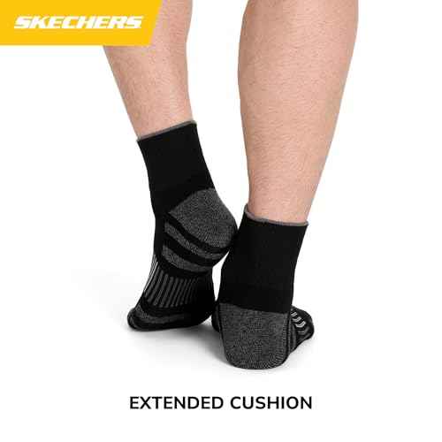 Skechers Men's Work Collection High Quarter Crew Cushioned Socks (8-Pack)