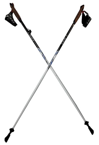 LEKI Nordic Walking Amero Carbon Series Walking Poles White/Black 115cm
