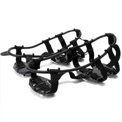 24-Tooth Steel Spikes Shoe Covers - Non-Slip Ice & Snow Grip for Hiking, Climbing, Walking, Running & Hunting