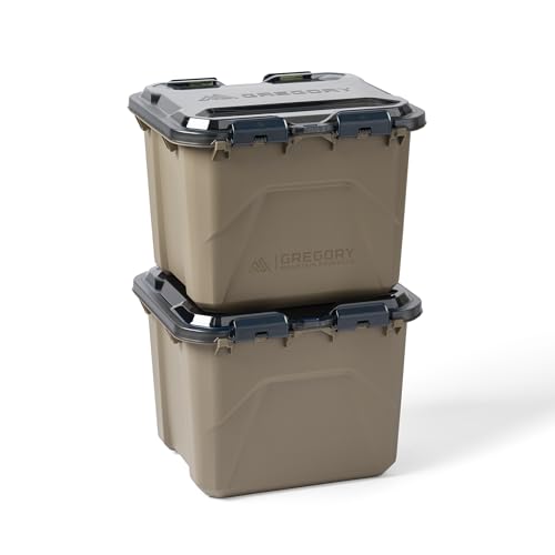 Gregory Alpaca 50L Waterproof Gear Organization/Camping Gear Box with Transparent Removeable Lid, Mirage Tan