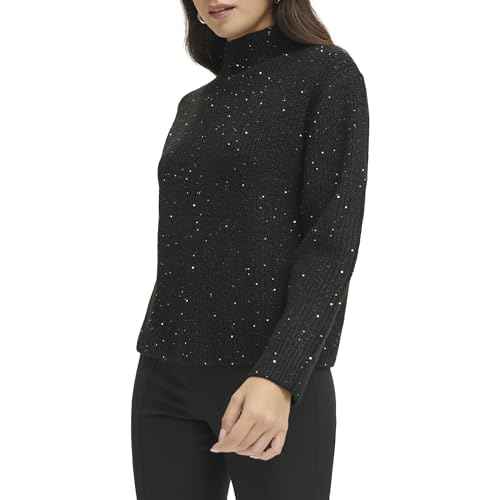 Calvin Klein Womens Sportswear Sequin, Black, Small