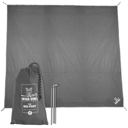 Wise Owl Outfitters Camping Tarp – Waterproof Ultralight Ground Sheet, Tent Footprint & Tent Accessories for Campers, Back...