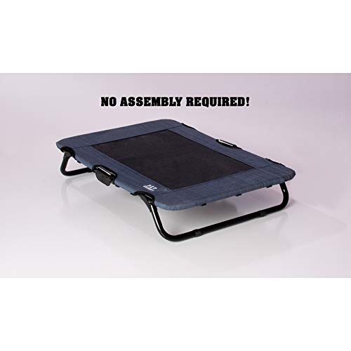 Pet Gear Lifestyle Pet Cot Elevated Bed, No Assembly Required, Premium Tear Resistant Cooling Mesh, Indoor & Outdoor, Ligh...