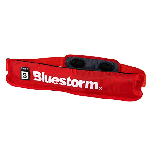 BLUESTORM Cirro 16 Manual Inflatable Belt Pack for Adults | US Coast Guard (USCG) Approved Life Jacket Waist Belt PFD for ...