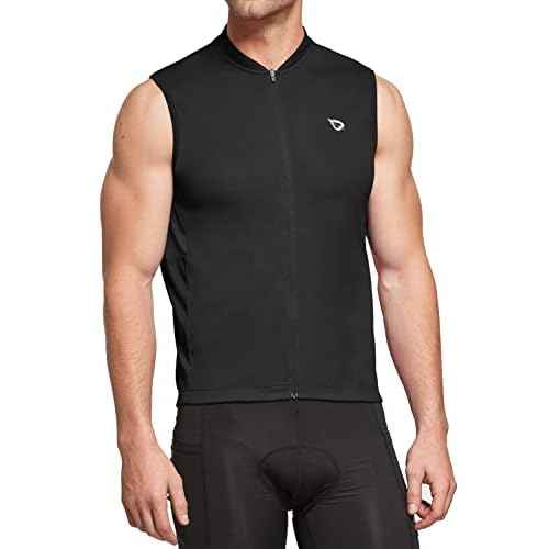 baleaf Men's Sleeveless Cycling Jersey Road Bike Shirt Bicycle Biking Tank Tops Full Zip Pockets SPF UPF50+