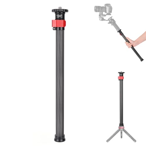Koolehaoda Tripod Extender 2 Section Center Column Extension 28" Carbon Fiber Telescopic Stick Rod with 1/4" to 3/8" Screw...