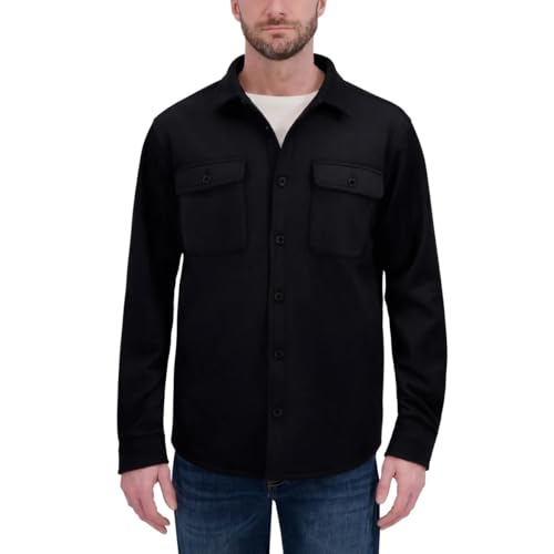 Kirkland Signature Men's Shirt Jacket – Heavyweight 2-Way Stretch Workwear, Button Closure, Long Sleeve, Casual Outerwear