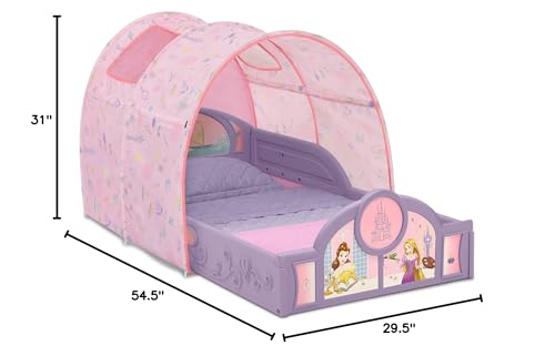 Delta Children - Disney Princess Sleep and Play Toddler Bed with Tent, Purple/Pink