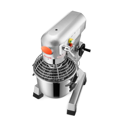 Happybuy 15Qt Commercial Food Mixer with Timing Function， Commercial Mixer 600W Stainless Steel Bowl Heavy Duty Electric Food Mixer Commercial with 3 Speeds Adjustable, Perfect for Bakery Pizzeria