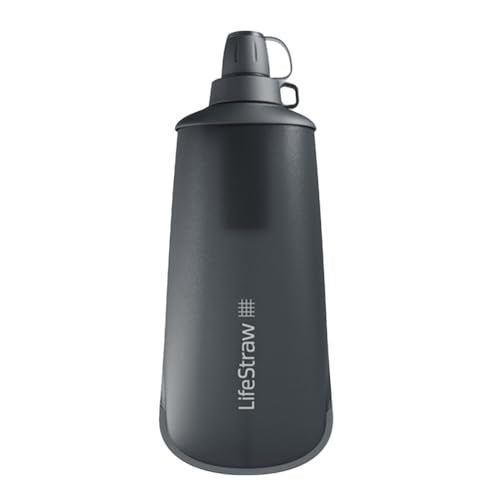 LifeStraw Peak Series - Collapsible Squeeze Bottle Water Filter System – 650ml for Trail Running, Through Hiking, Travel, ...