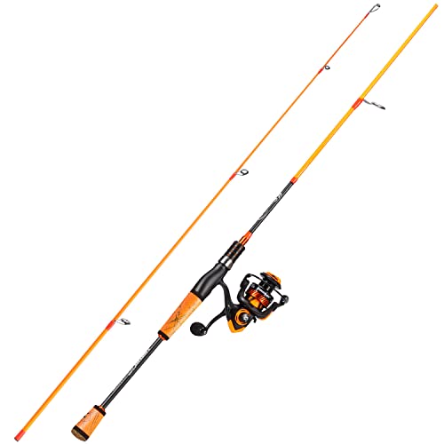 One Bass Fishing Rod and Reel Combo, Spinning Combo with SuperPolymer Handle
