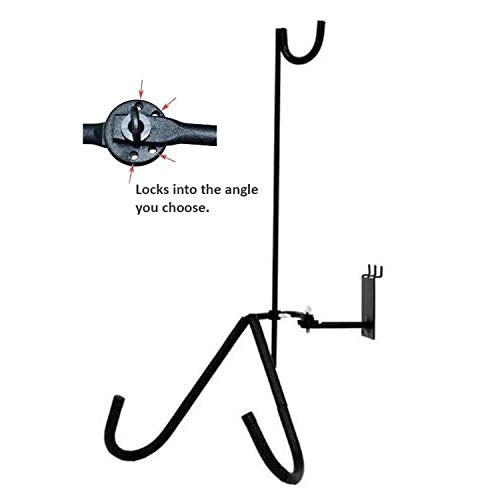 VICTORY DISPLAY & STORE FIXTURE MFG Padded Metal Adjustable Baritone Sax Holder, Attaches to Slatwall or Pegboard (Quantit...