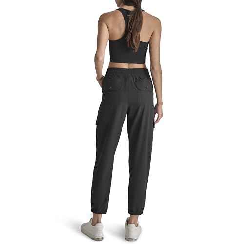 DKNY Women's Wide Leg Adjustable Waistcord Cargo Pant