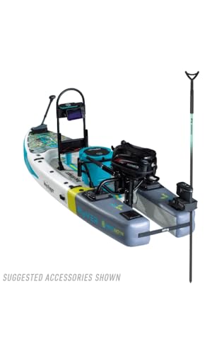 BOTE Rover Aero 12 FT 6 in Inflatable Micro Skiff, Blow up SUP for Adults Kids Family Friendly, APEX Pedal Drive & HP Moto...
