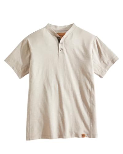 Venado Premium Short Sleeve Henley Shirt for Men - Mens Henley with Stretch Cotton