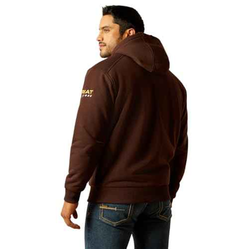 ARIAT Men's Rebar All-Weather Sherpa-Lined Full Zip Hoodie