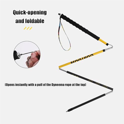 Set of 2 Folding Hiking Poles, Ultralight Collapsible Carbon Fiber Hiking Poles, EVA Foam Grip, with Anti-Shock and Quick ...