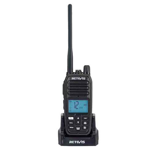 Retevis RM21 Handheld Marine Radio,IP67 Waterproof Floating Two Way Radio,Long Range,Noise Cancelling Mic,1800mAh,Backlit LCD Display,NOAA,International Channels,Coastal Boat Radio for Fishing(1 Pack)