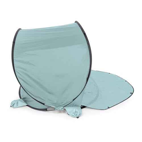 PICNIC TIME Manta Portable Beach Tent, Fully-Assembled Pop Up Tent, Beach Shade and Sun Shelter, Instant Outdoor Shade with Carrying Bag for Outdoors and UPF50+ UV Protection, (Light Blue)