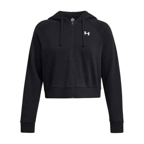 Under Armour womens Rival Fleece Cropped Full Zip