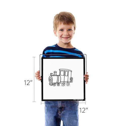 Small Magnetic Dry Erase Whiteboard – Mini Desktop Portable Easel Dry Erase White Board for Students Double Side to Do Lis...